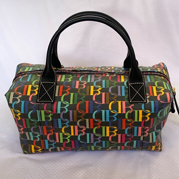 Dooney and Bourke retro scribble duffel(rainbow)HTF - Picture 2 of 14